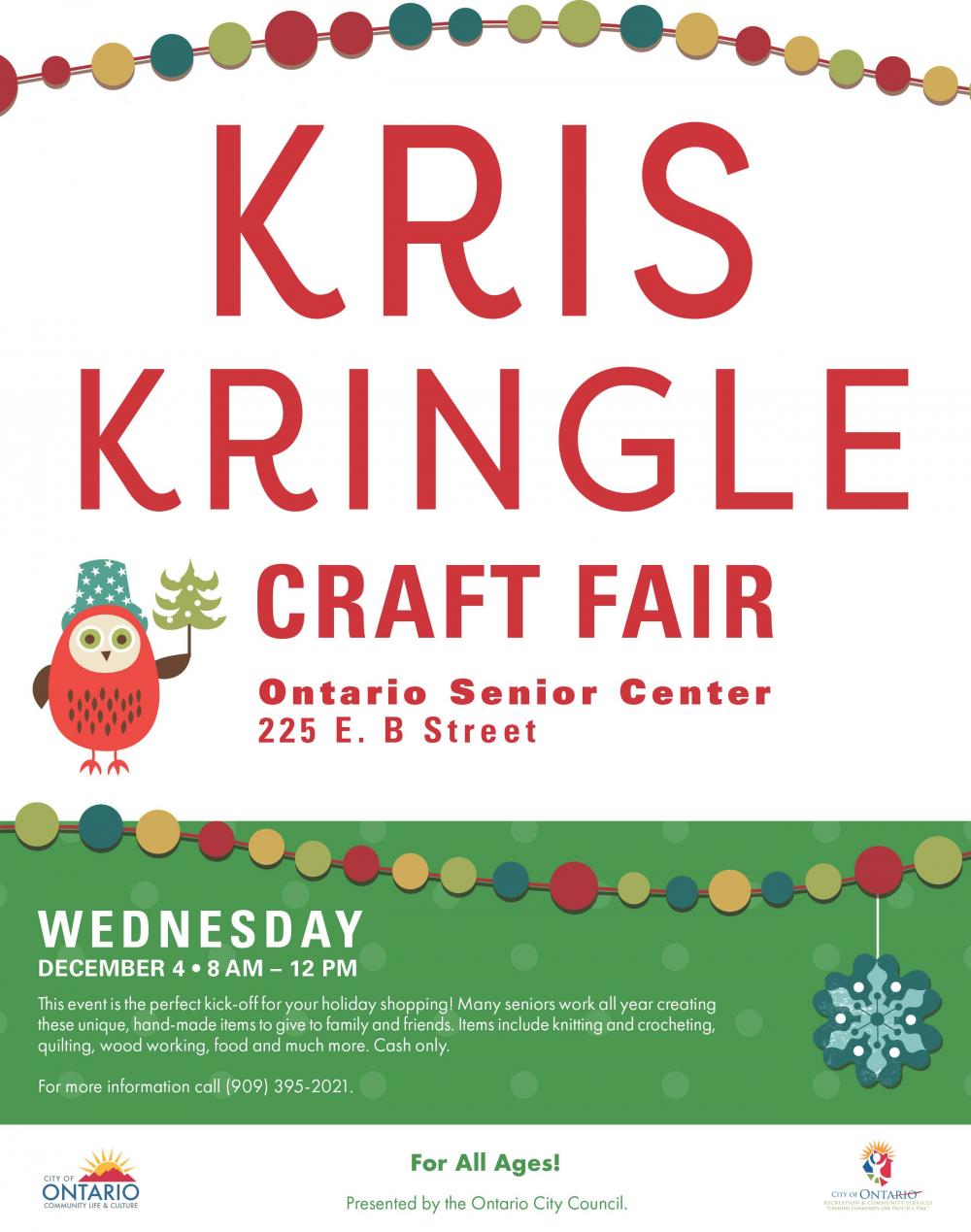 Kris Kringle Craft Fair City of Ontario, California